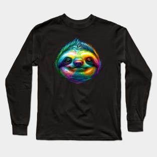 Colorful Sloth Long Sleeve T-Shirt